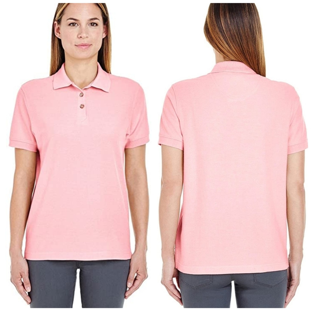 Ultra Club Women's Pink Polo Whisper Pique Size L